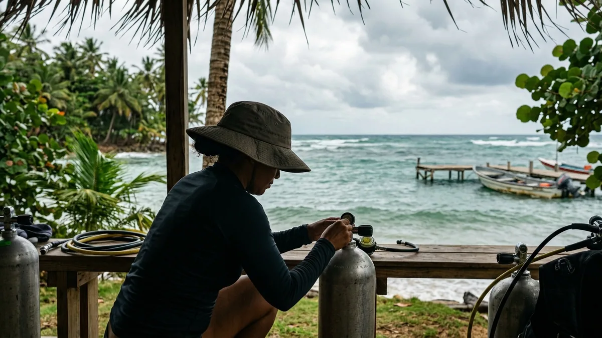 Côte tropicale et reliefs observés pendant un voyage actif, vue complémentaire pour assurance voyage Caraïbes cyclone